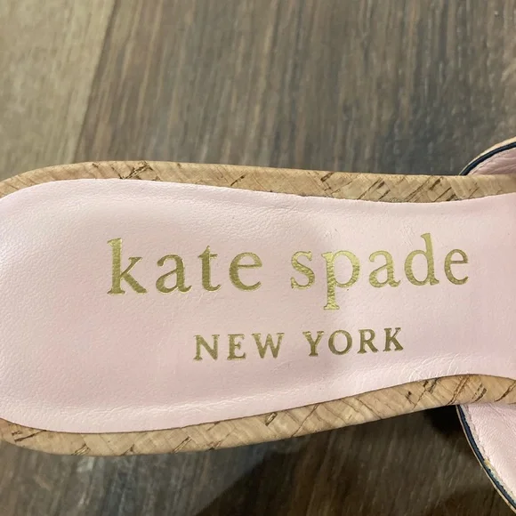 Kate Spade New York Penelope Cork Wedges Shoes Heels Spring Summer Easter Size 9 - Picture 9 of 10